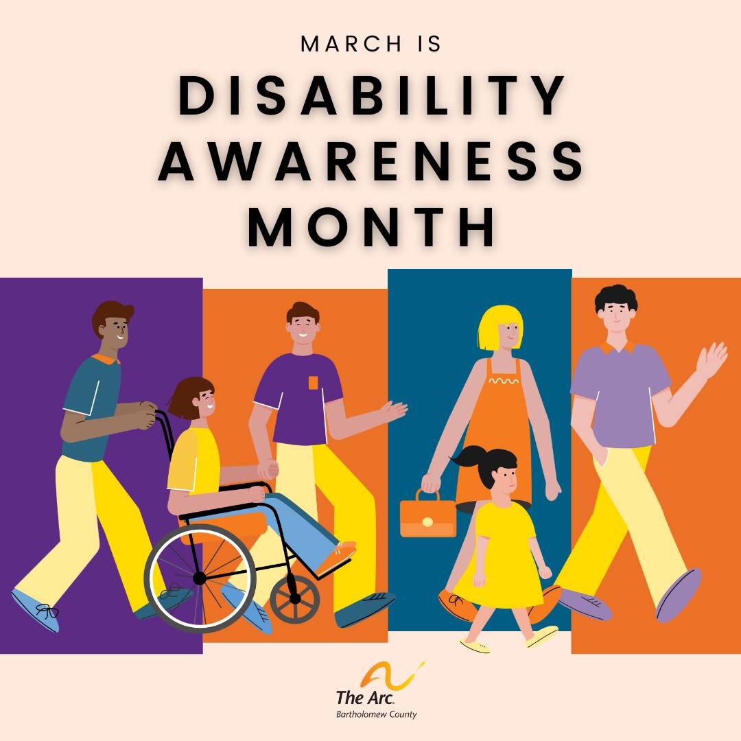 Happy Disability Awareness Month from The Arc of Bartholomew County! Take some time this month to learn about and support people with disabilities in our local community. Our website has some resources to get you started at the link in bio titled &qu