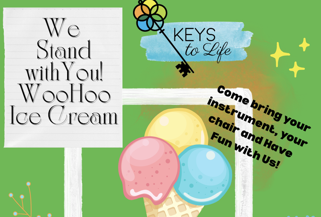 We Stand With You! Ice Cream Social and Music Jam at WooHoo Ice Cream