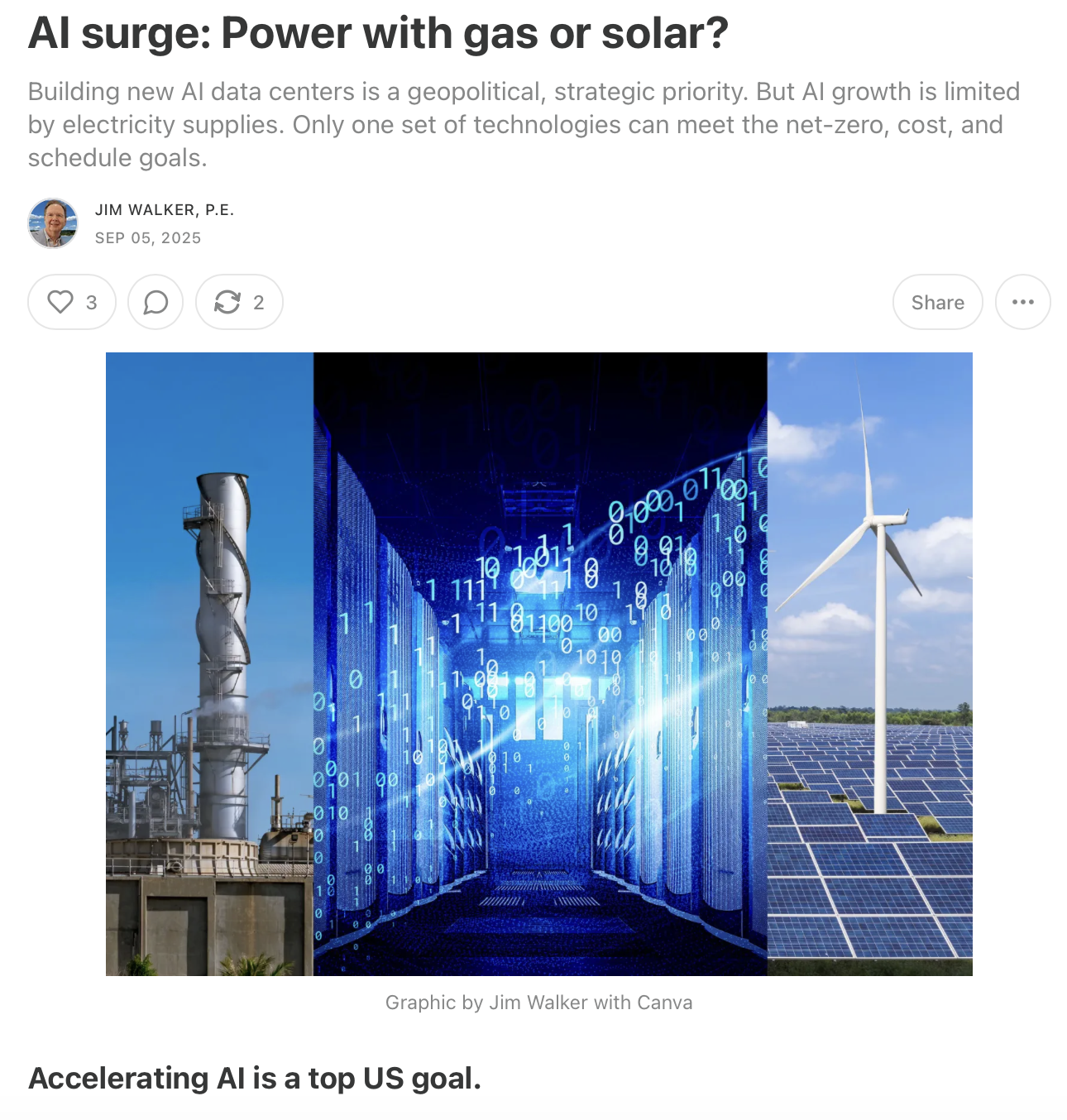 AI Power Surge: Natural Gas Vs. Solar PV