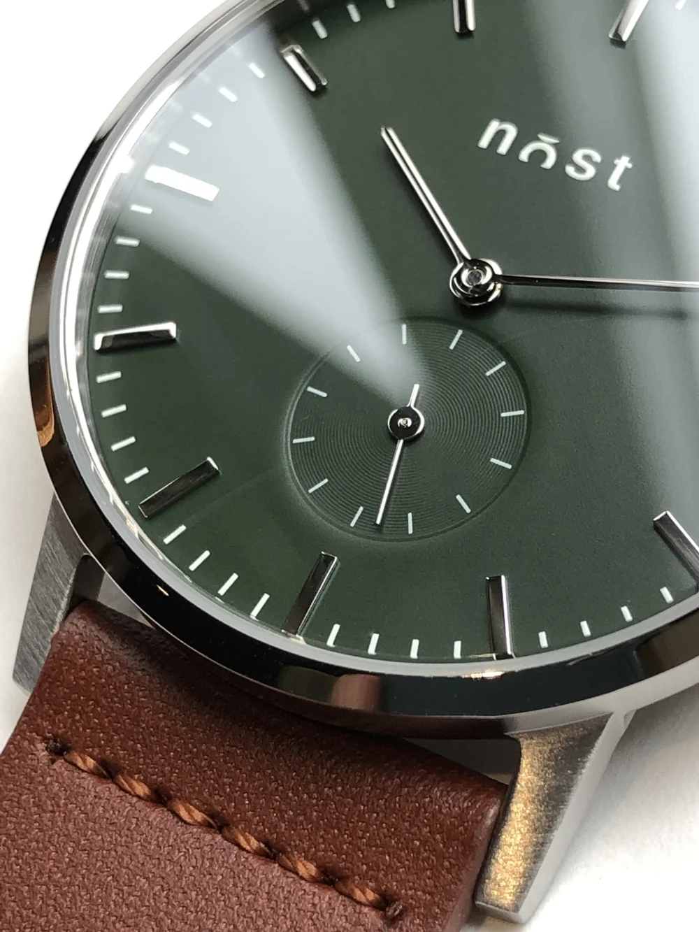 Boîtier De Montre Homme GRUEN Suisse Vert Vintage - Acier Inox - ID 25,67 Mm - Neuf D'ancien Stock (NOS)