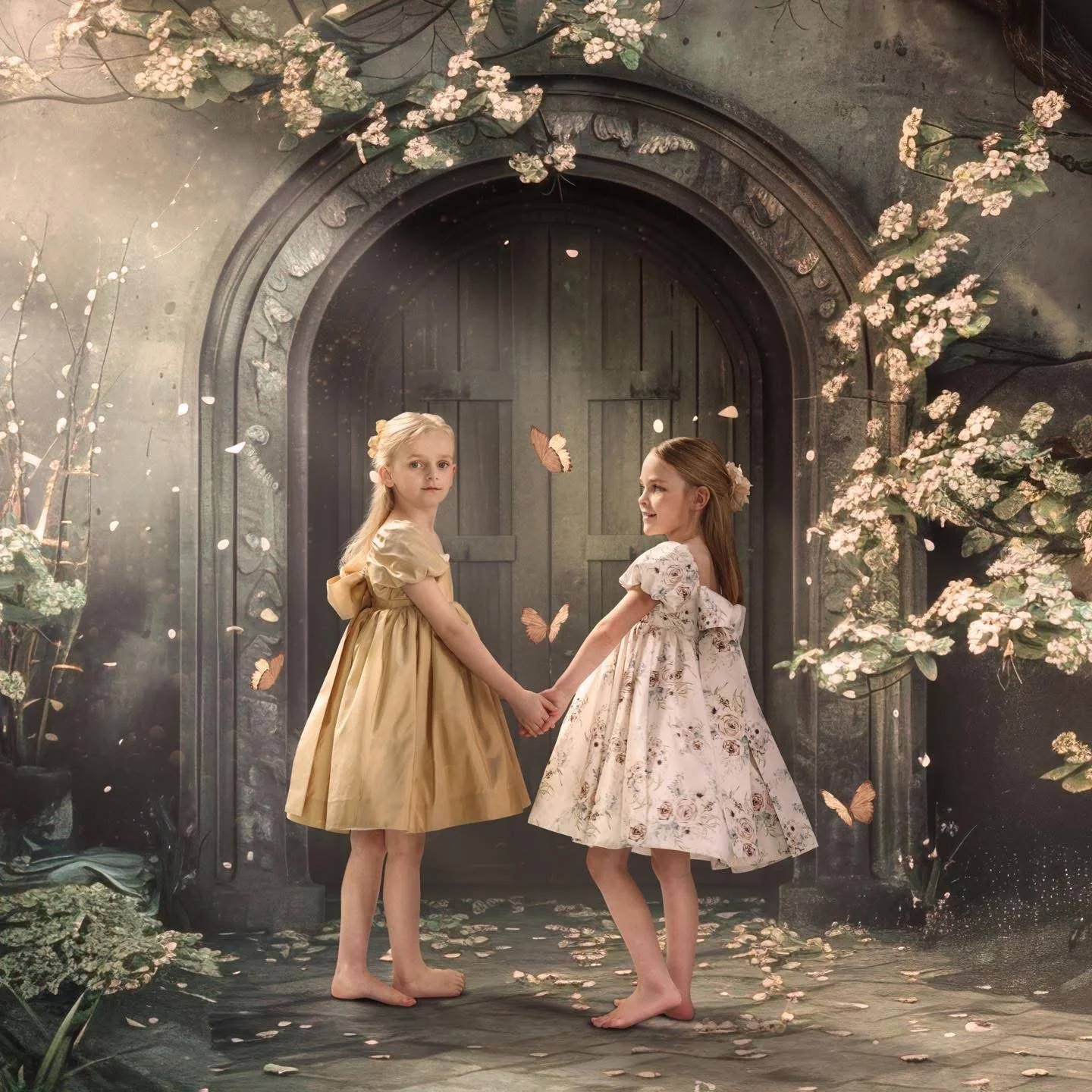 Fairytale Children's Silk puffy gowns