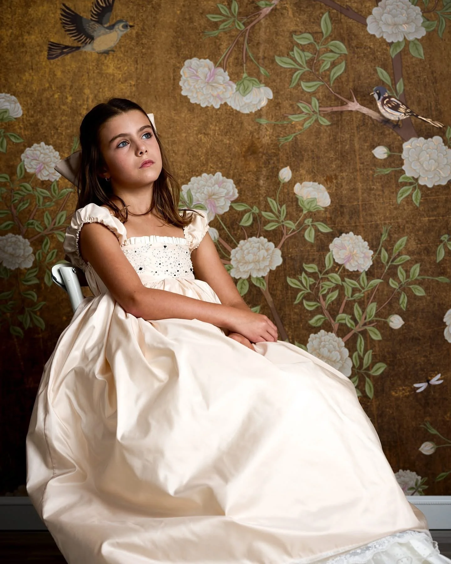 Silk Princess Children's Flower Girl Gown