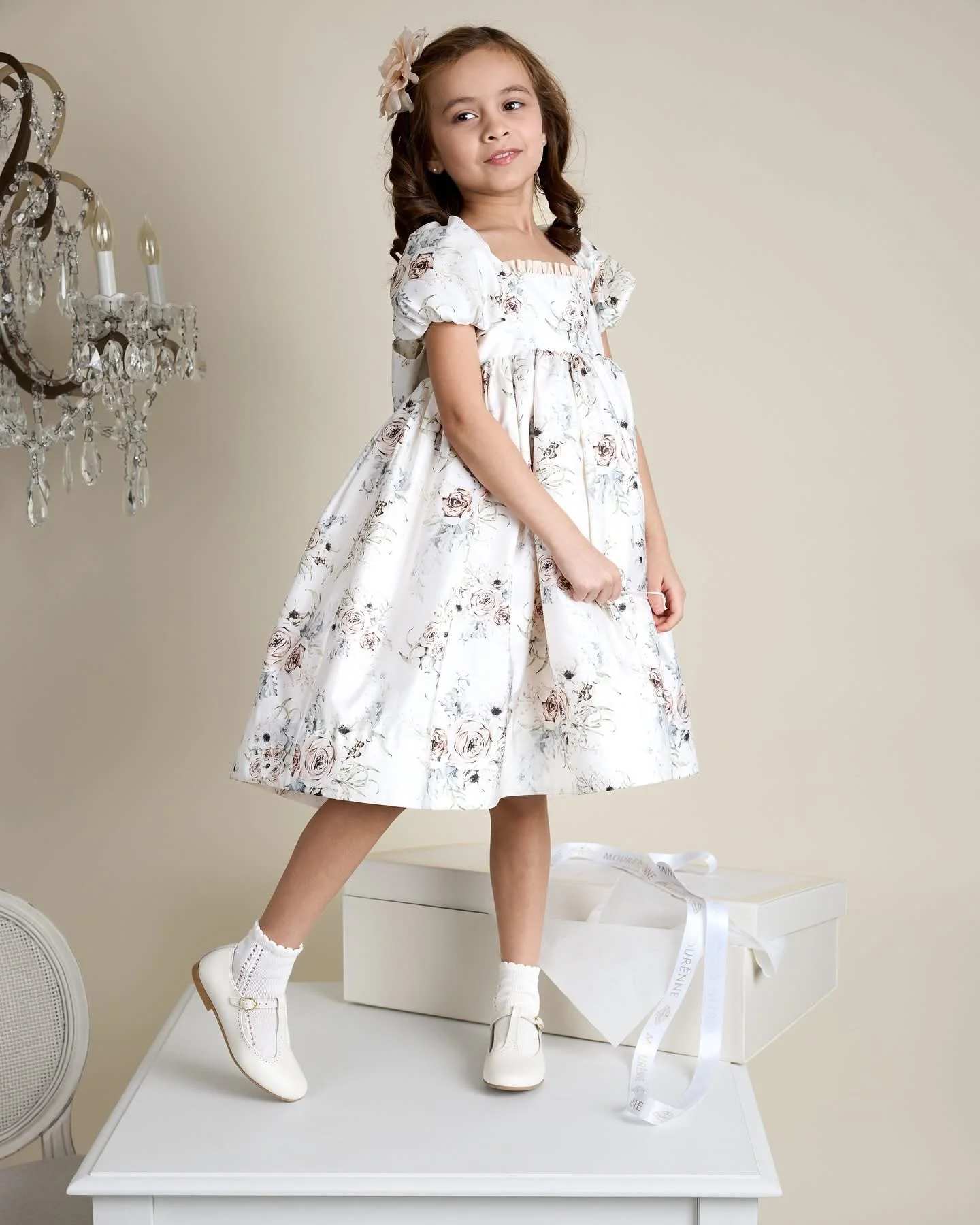 Floral Spring Children's Silk Gown