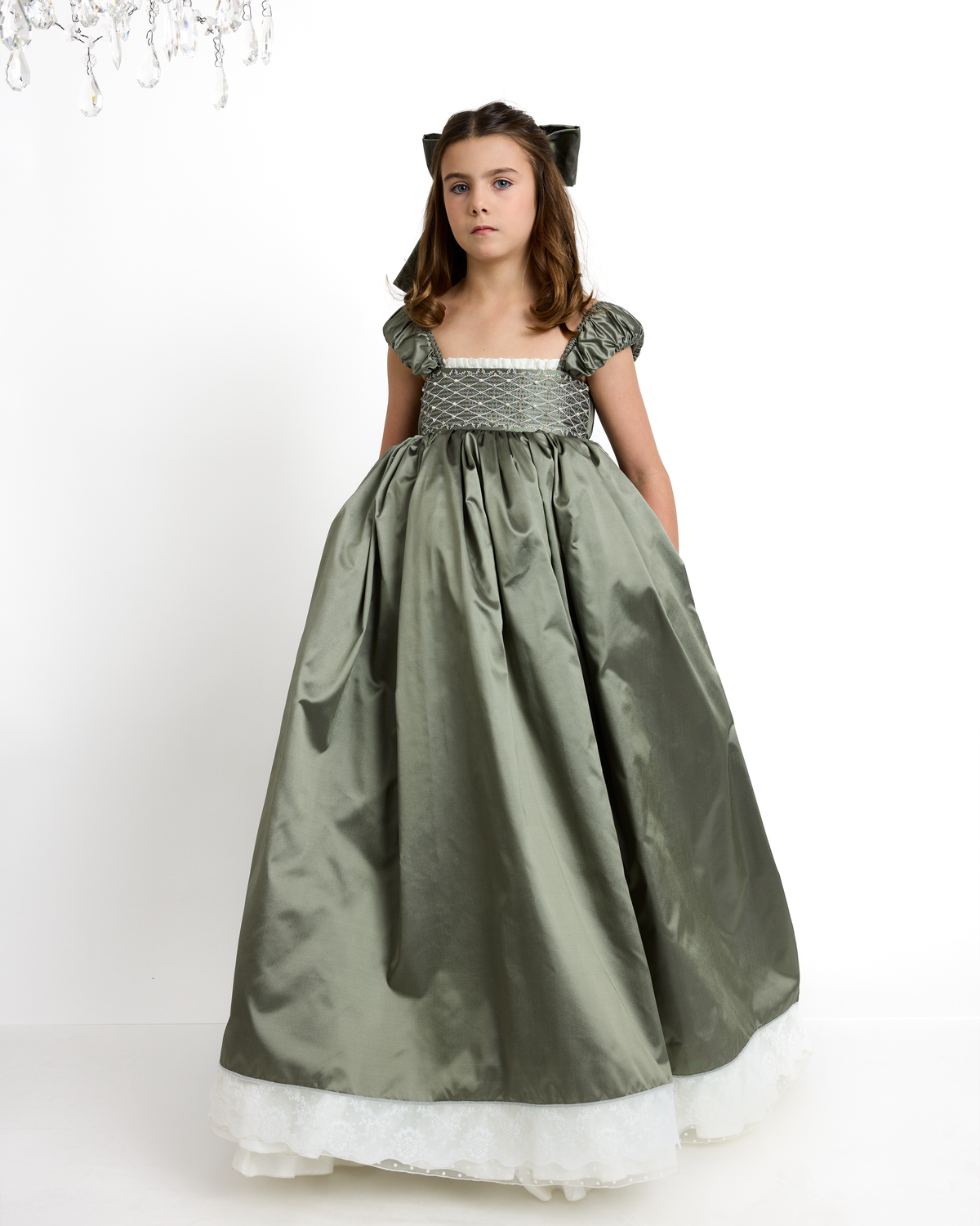 Children's silk long gown