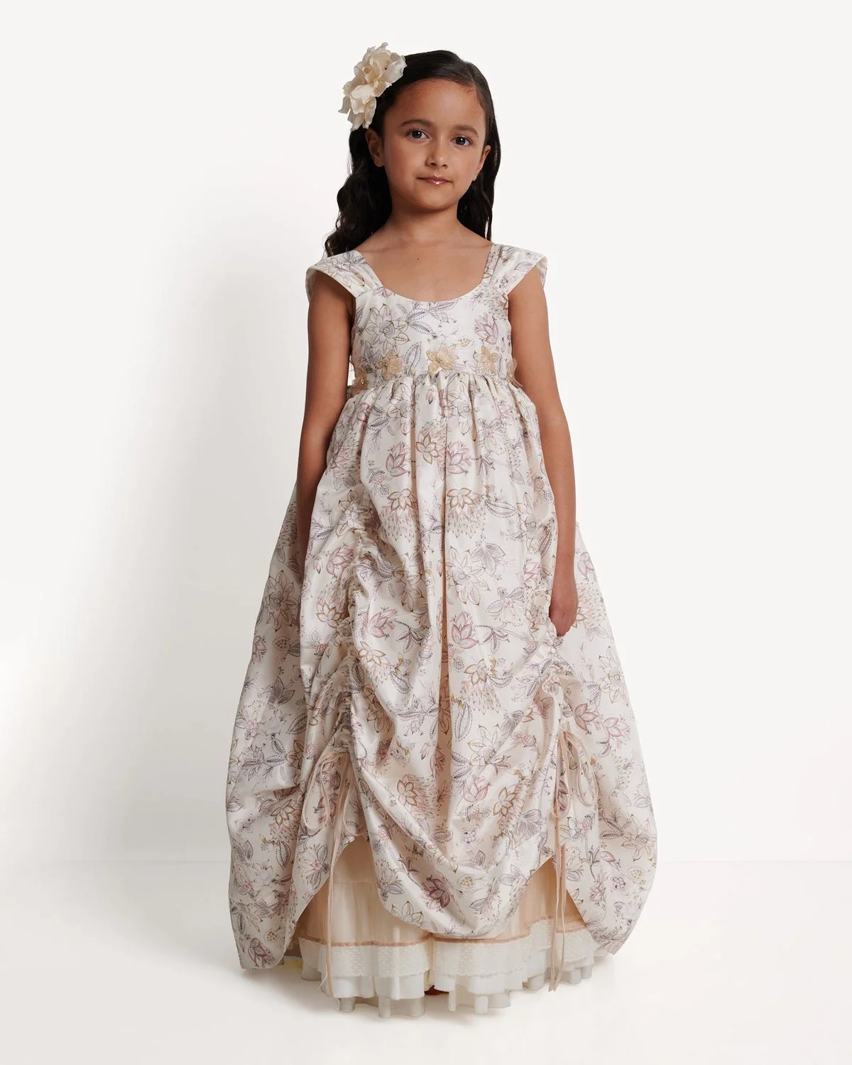 Silk Floral Children's Gown