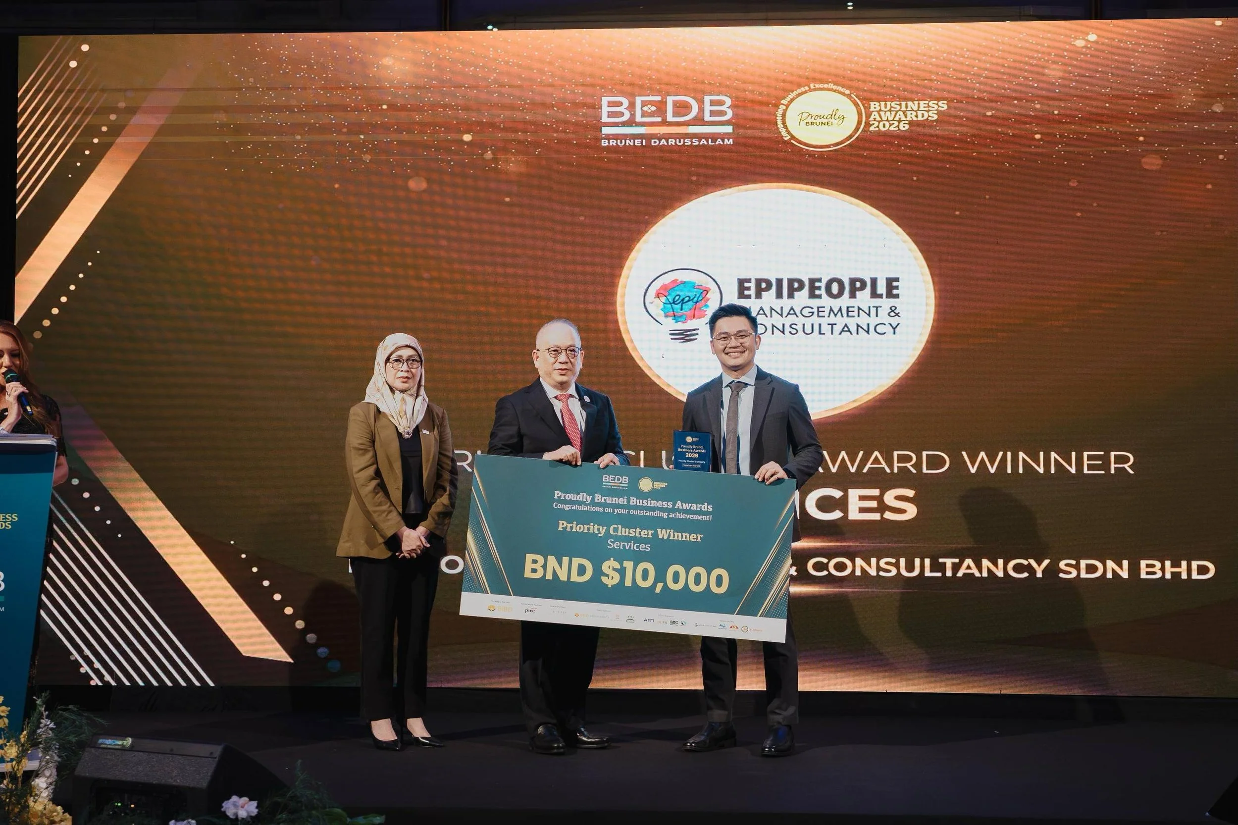 Epipeople Management &amp; Consultancy Sdn Bhd (EMC) secures win at Proudly Brunei Business Awards (PBBA) 2026 in Priority Cluster 'Services' Category