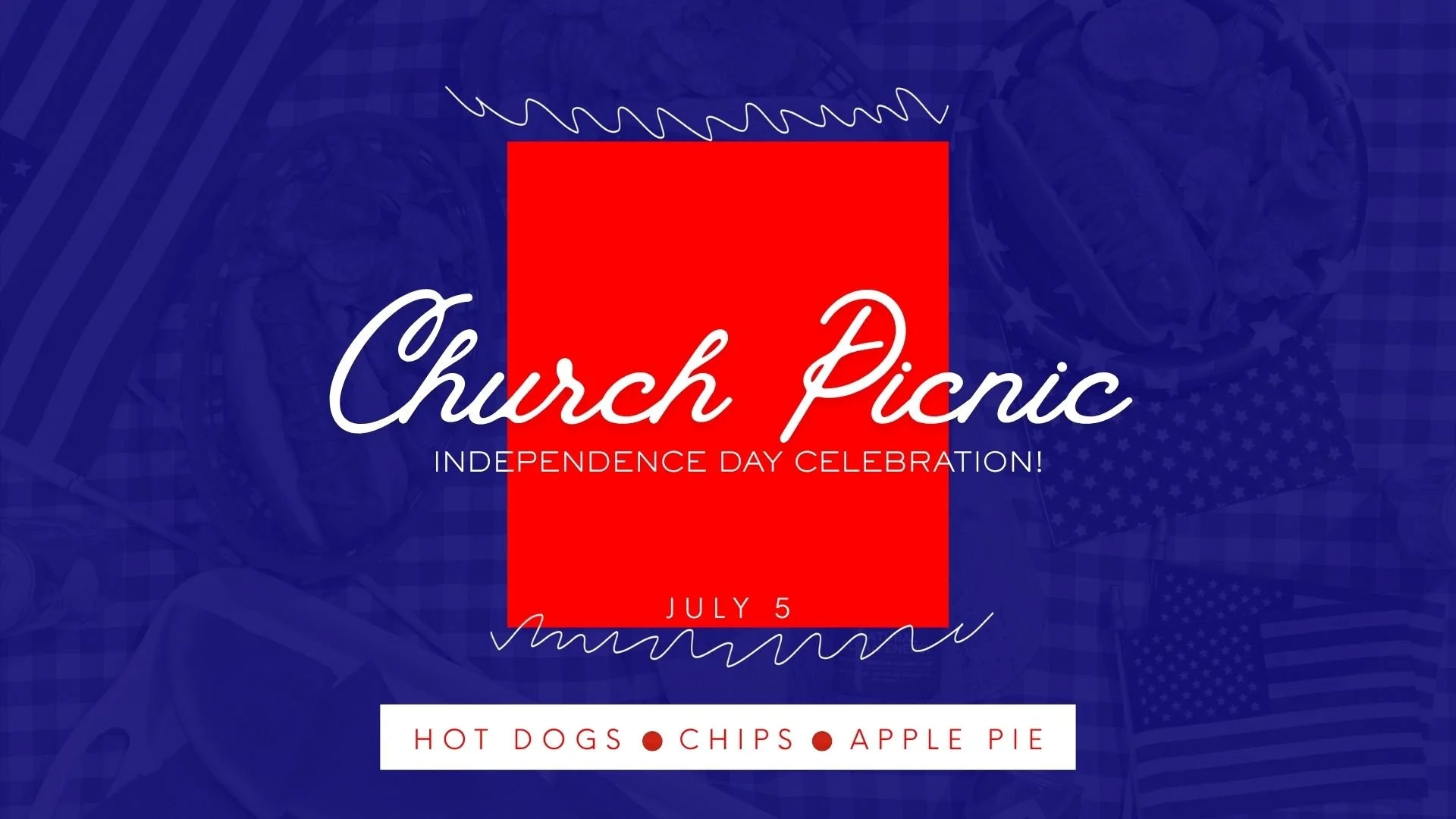 July 5 - Another chance to hang out with your church family as we celebrate Independence Day. Click to register!