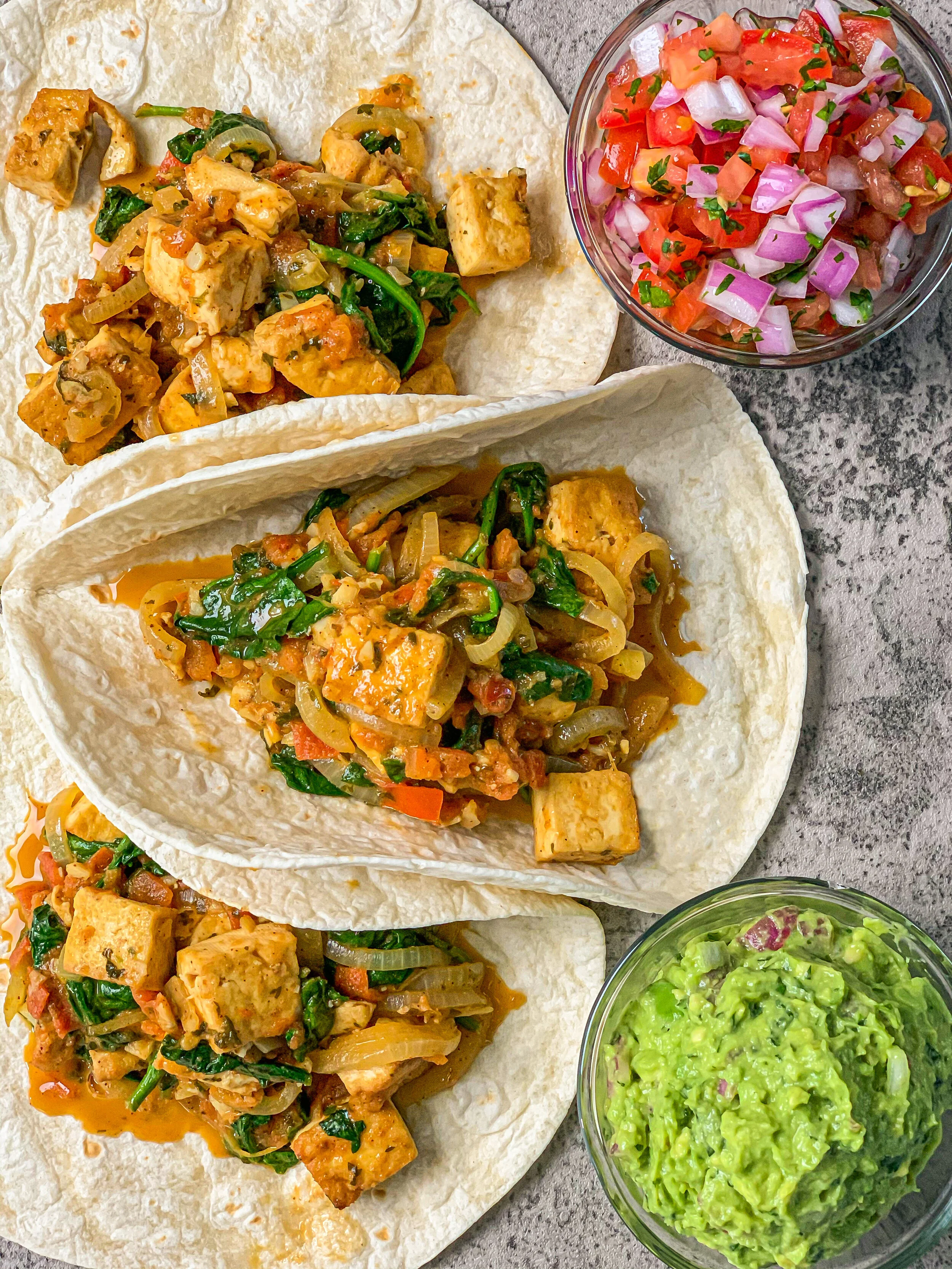 Beer-Braised Tofu Tacos with Spinach