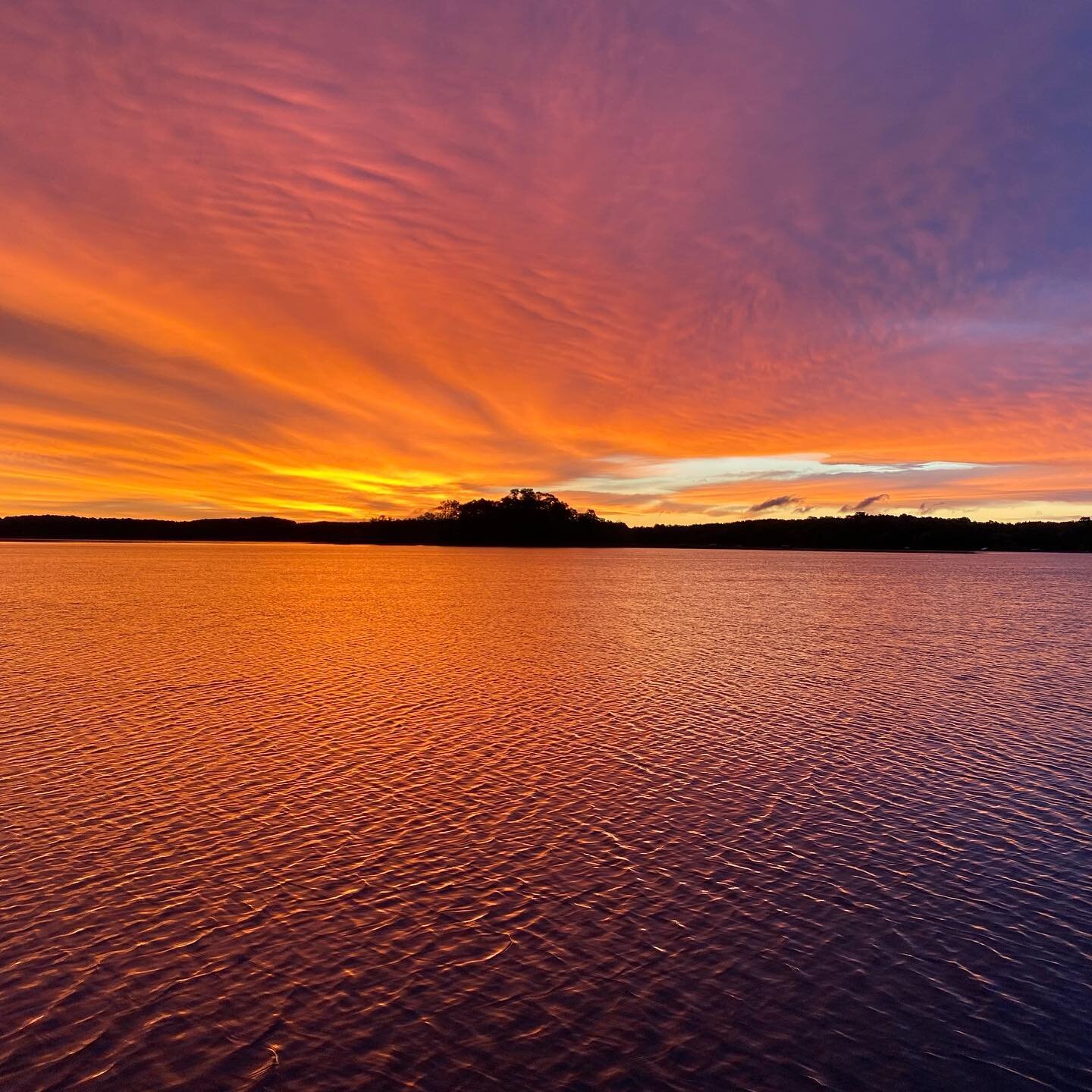 An immodest sunrise on Lake Chippewa, Minnesota