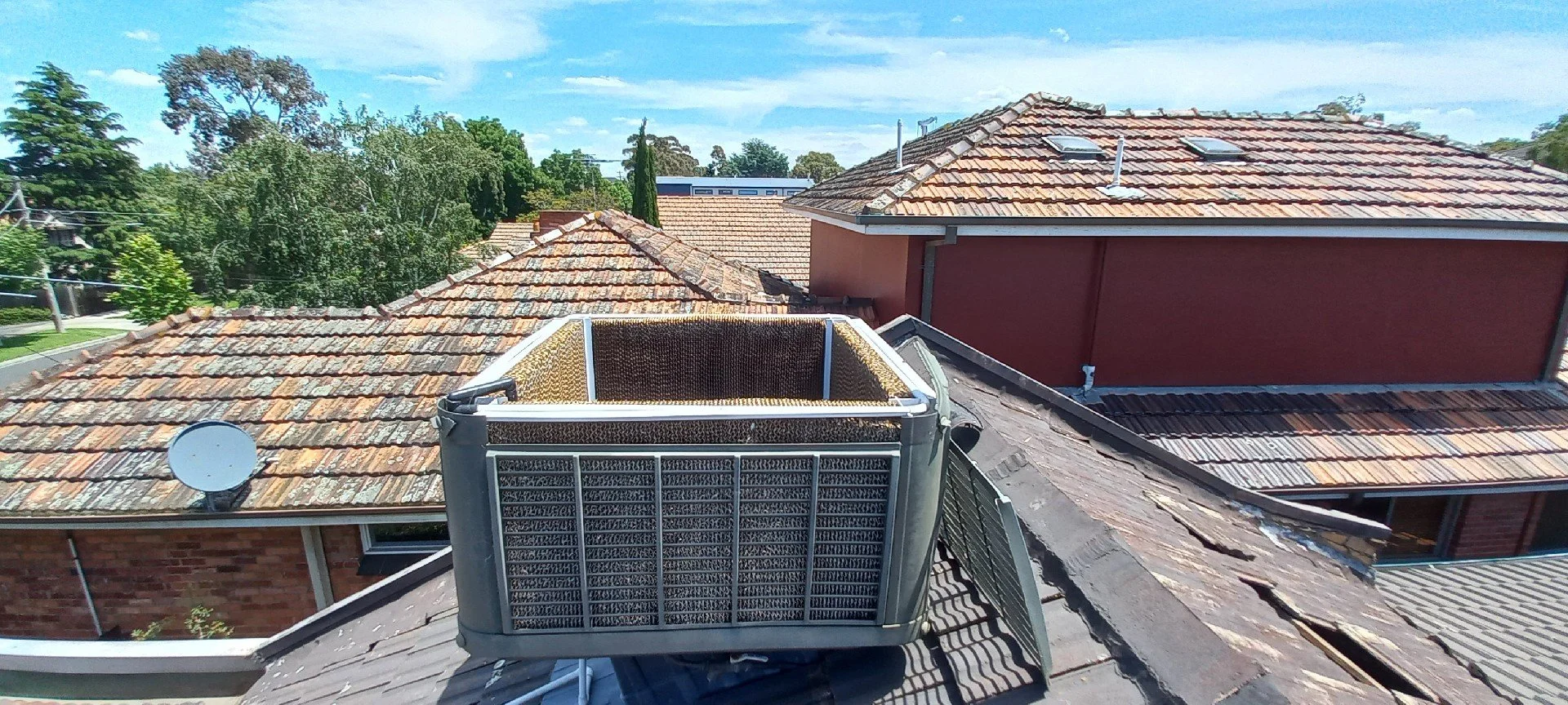 Evaporative Cooler Wind Damage