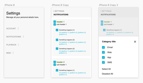 Settings planning