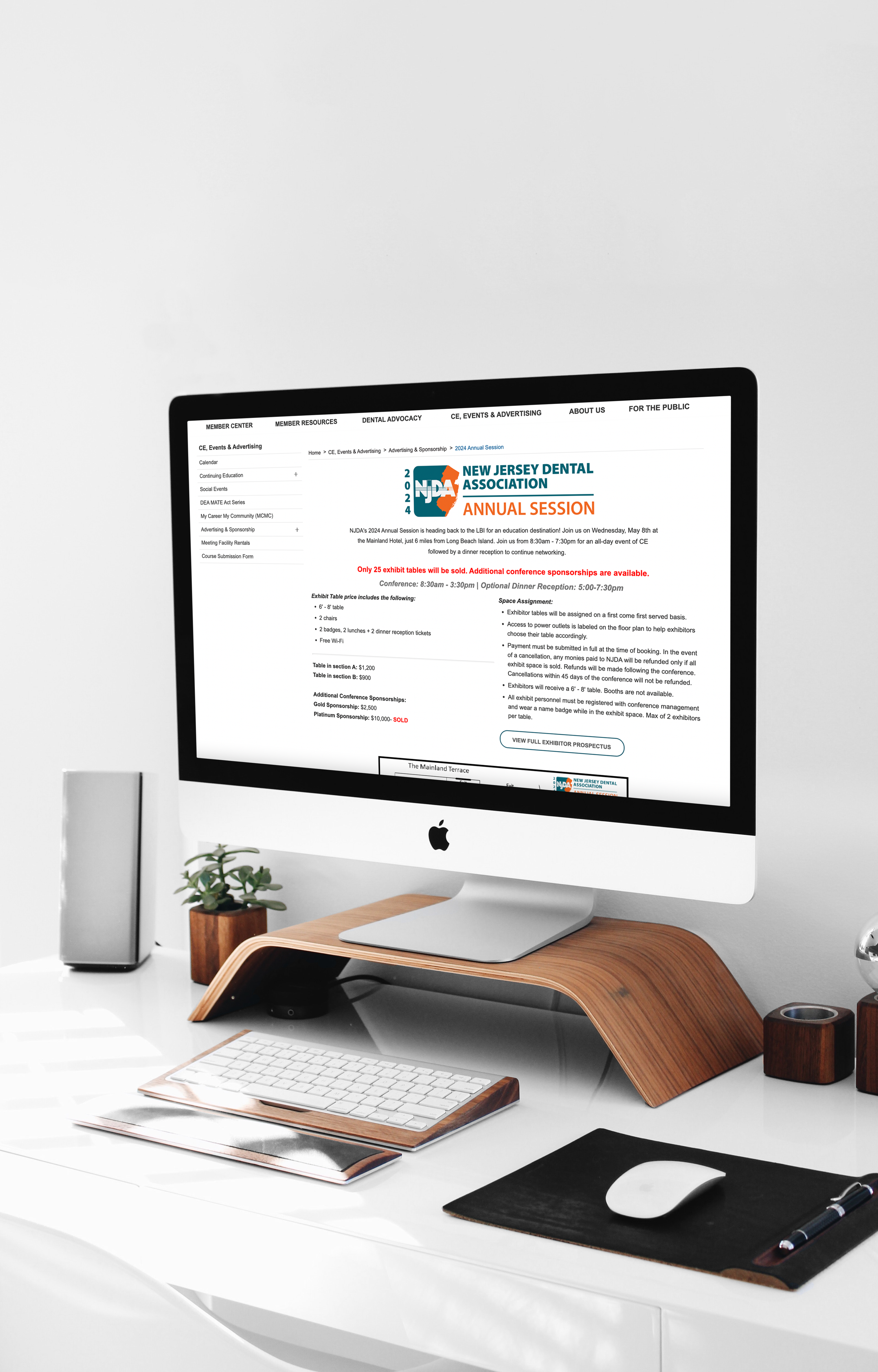 Annual Session Webpage Mockup