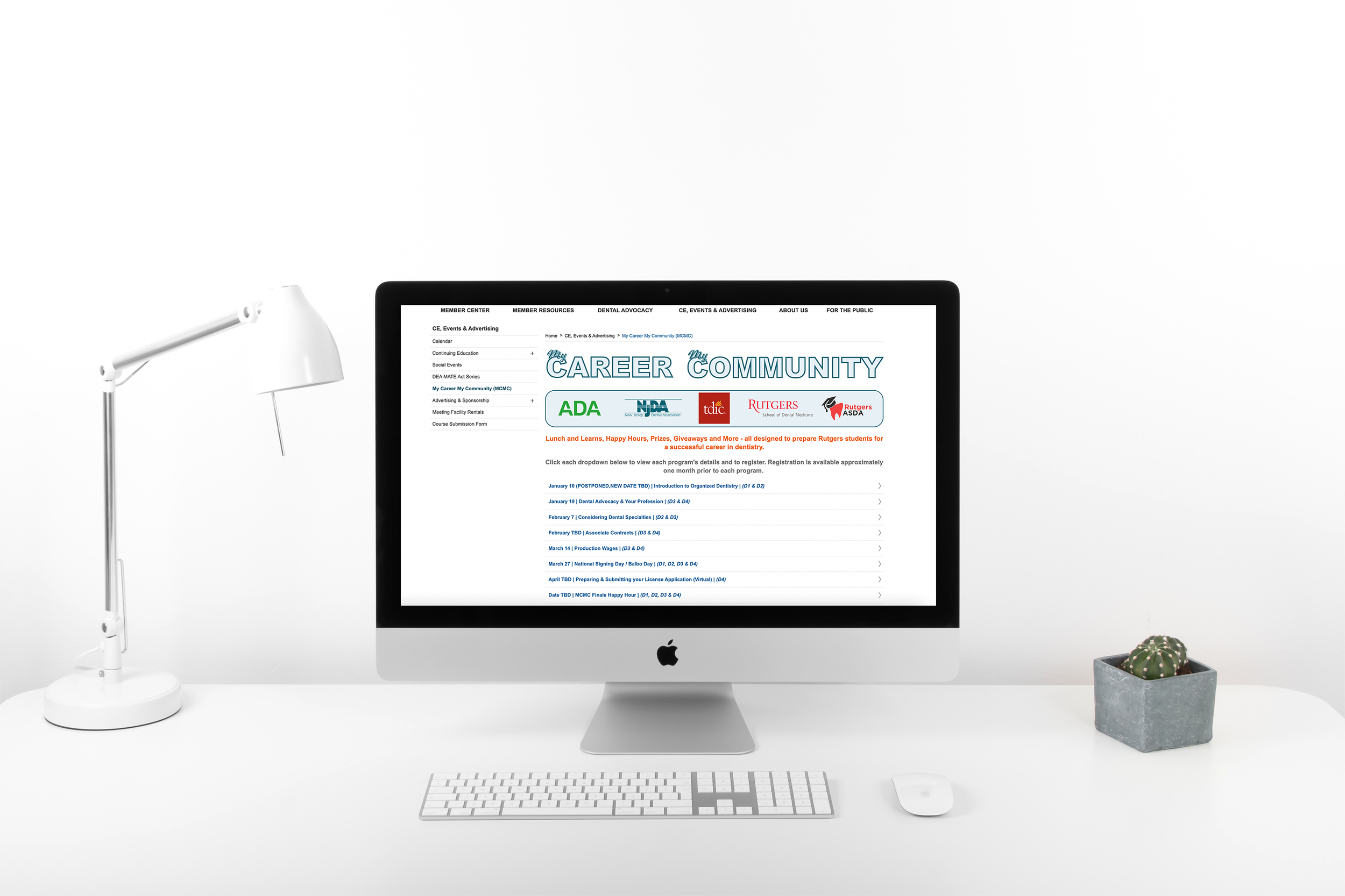 My Career My Community Webpage Mockup