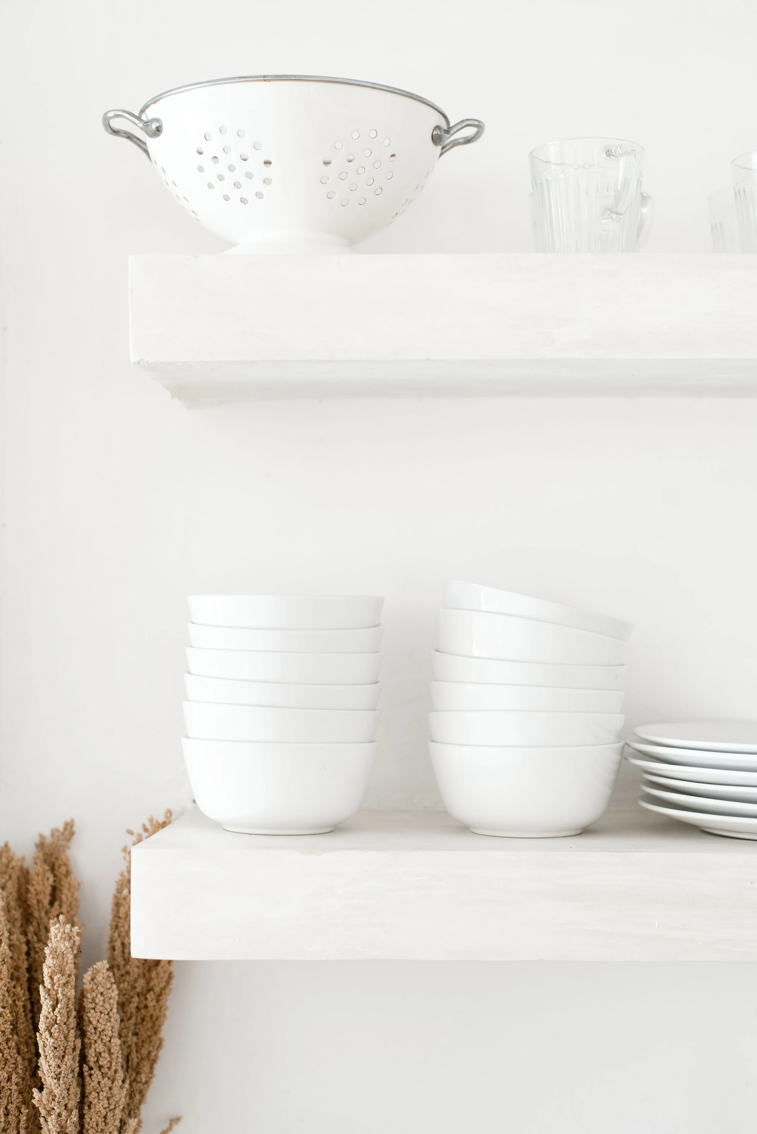 Styled kitchen and dining space photographed for a boutique Airbnb listing.