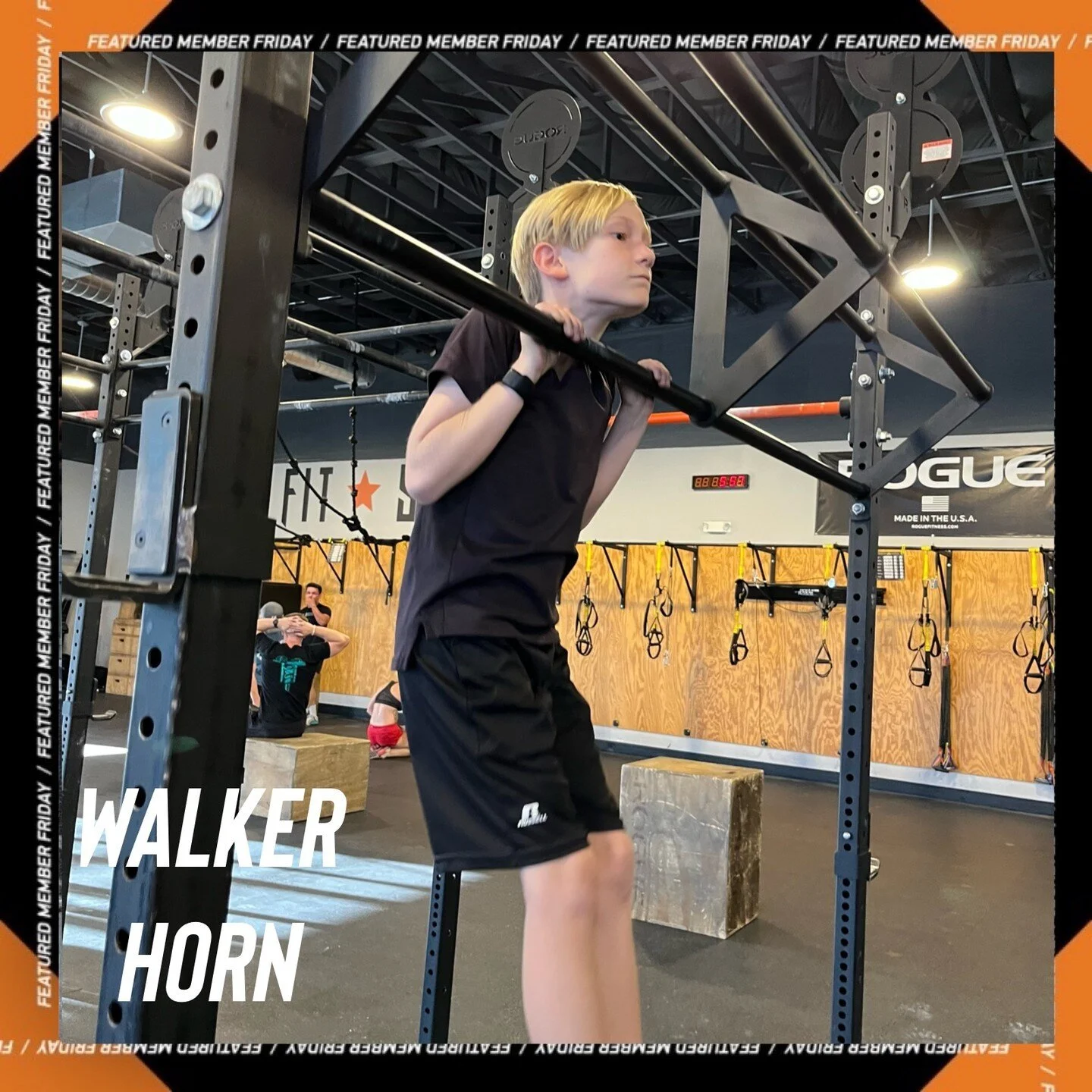 Here&rsquo;s a direct quote from this week&rsquo;s #FeaturedMemberFriday Walker Horn:

&ldquo;Fit Society allows you to push forward from your limits and work towards a stronger, healthier body.&rdquo;

Walker is working on kipping pull ups and doubl