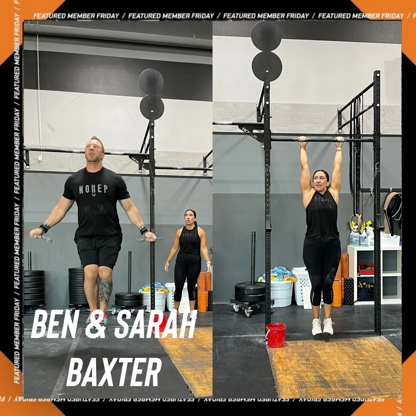 Big shoutout this #FeaturedMemberFriday to Ben and Sarah Baxter for representing the fit in a local CrossFit competition last week. Awesome job! 🧡 

#FitSociety #FitSocietyAZ #Crossfit #Competition
