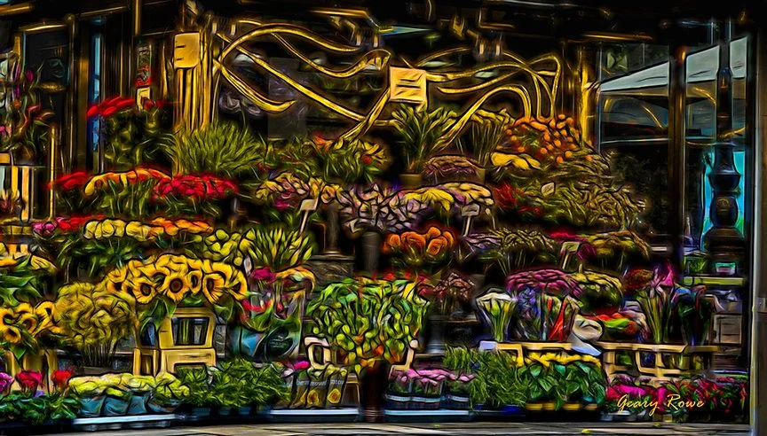 Vienna Flower Shop Painted Image