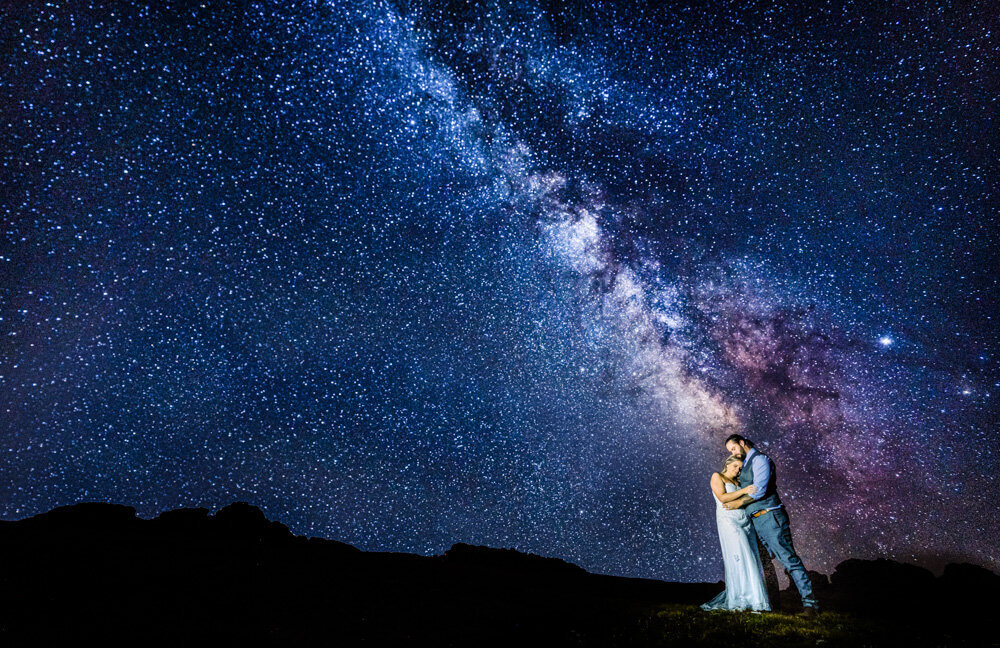  Incredible wedding under the milkyway in Rocky Mountain National Park 