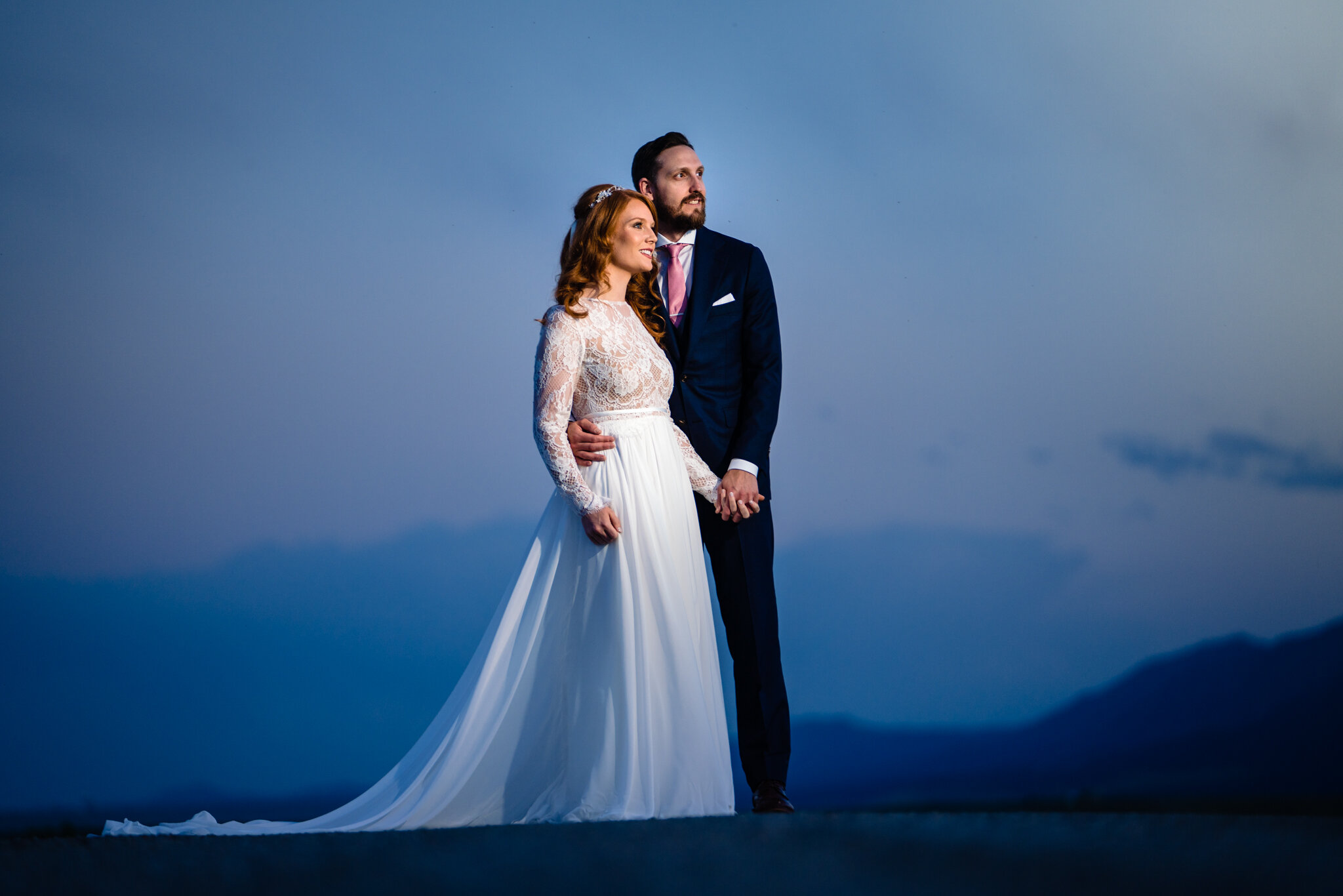  Lyons Colorado Wedding first look by Colorado wedding photographer, JMGant Photography. 