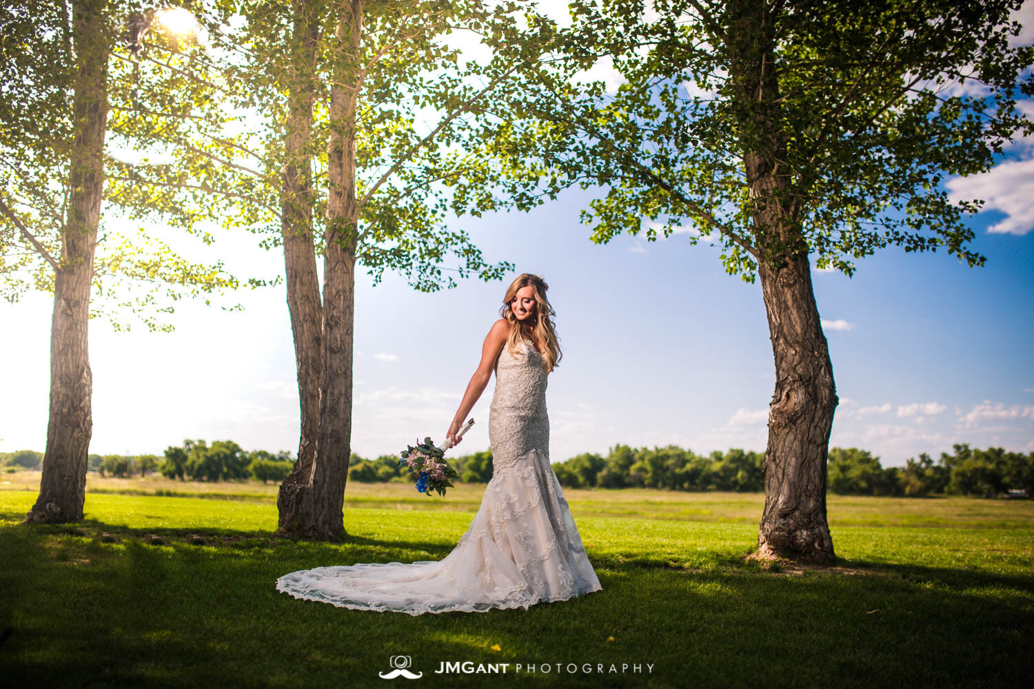  Platte River Fort Wedding | Bridals on a sunny day | Greeley Colorado wedding photographer | © JMGant Photography | http://www.jmgantphotography.com/ 