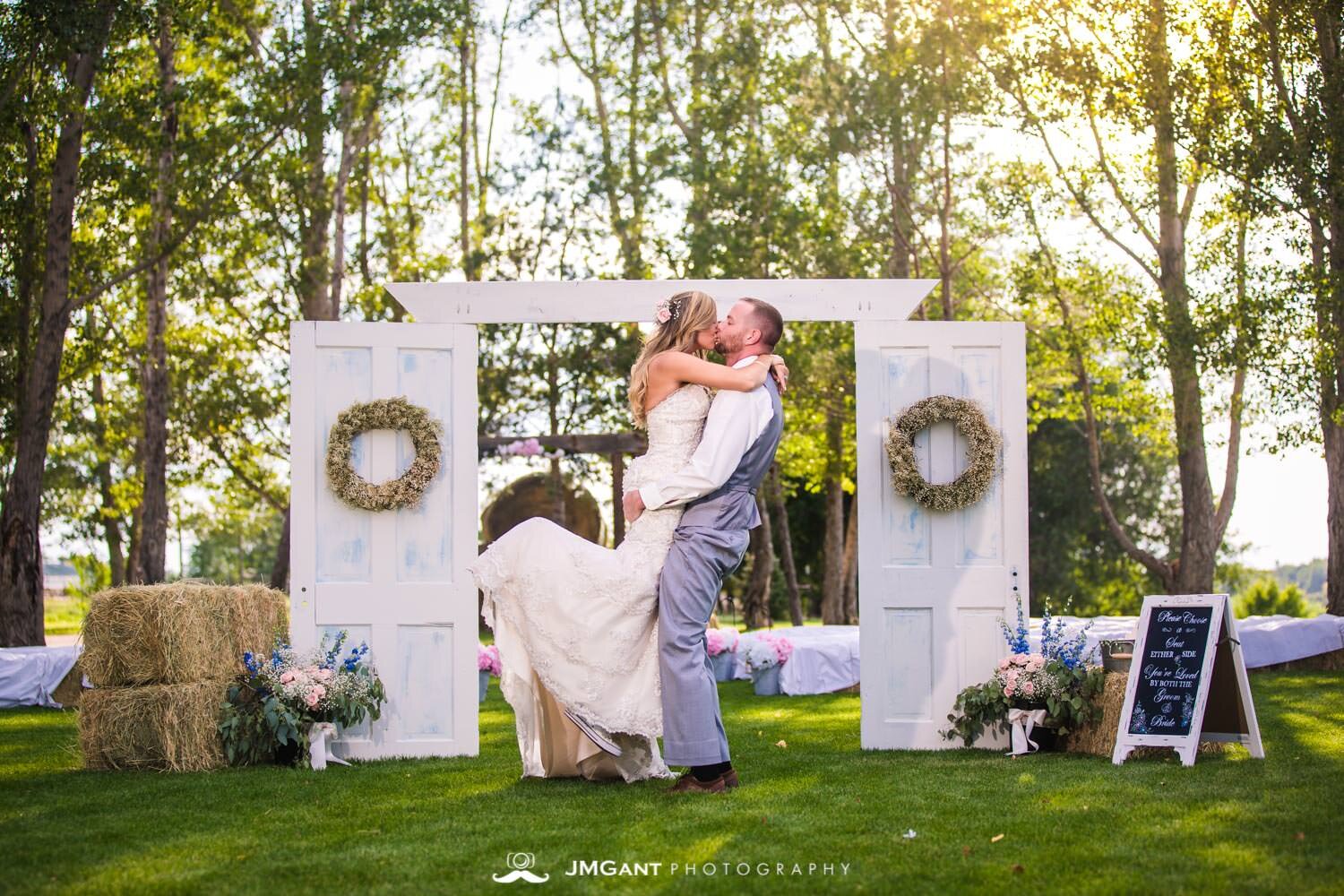  Platte River Fort Wedding | Bride and groom newlywed photos | Greeley Colorado wedding photographer | © JMGant Photography | http://www.jmgantphotography.com/ 