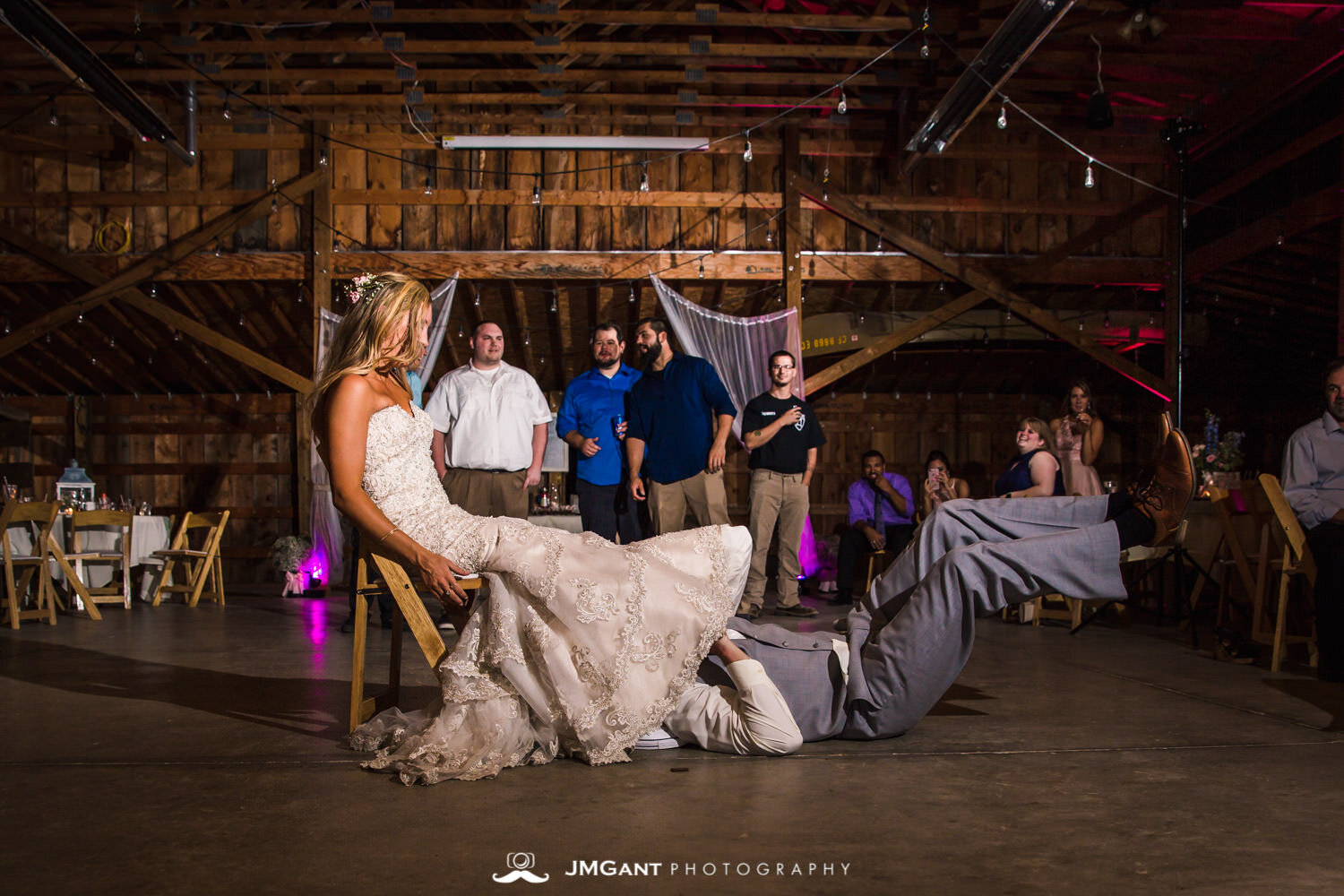  Platte River Fort Wedding | boutquet and garter toss | Greeley Colorado wedding photographer | © JMGant Photography | http://www.jmgantphotography.com/ 