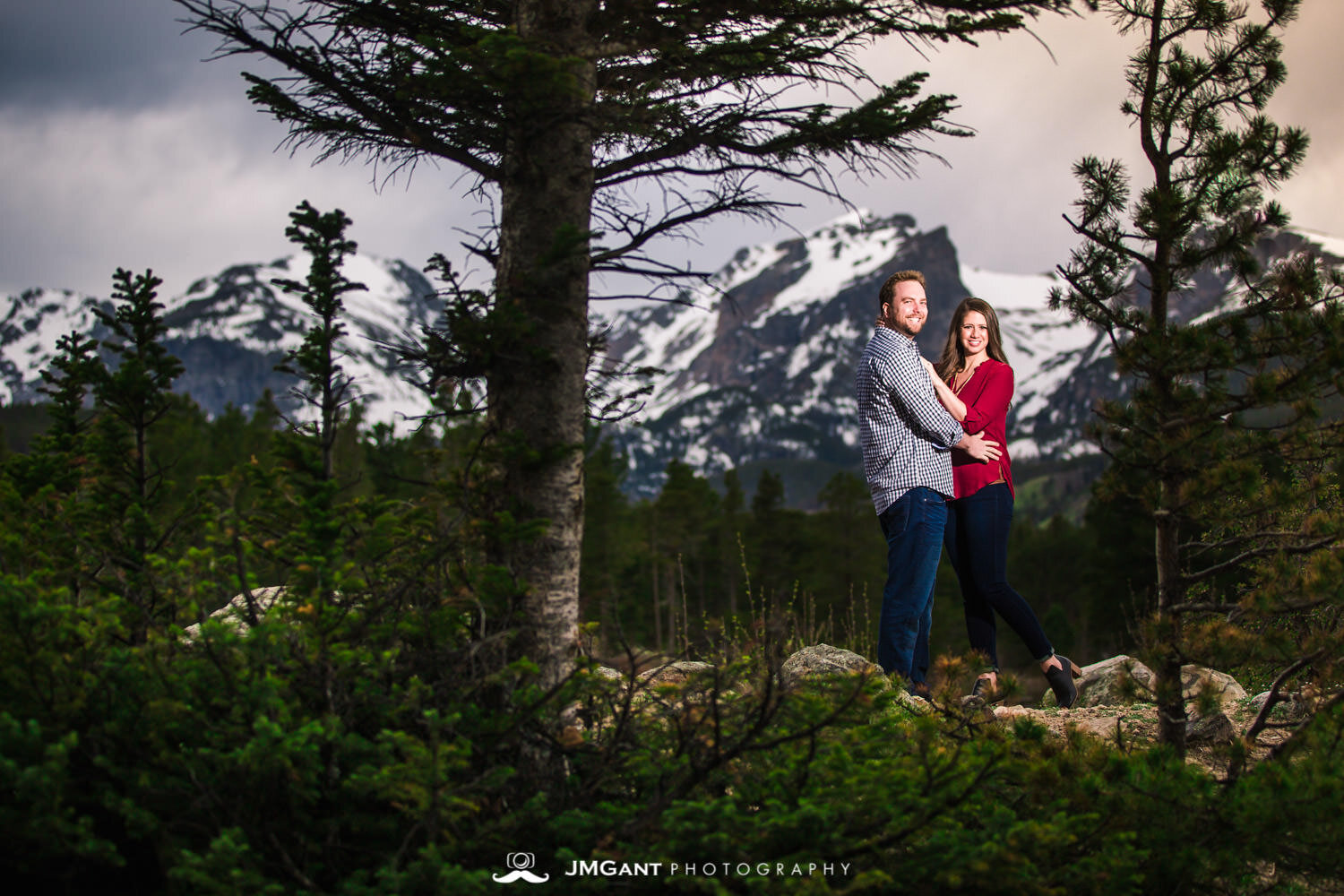  Rocky Mountain National Park Engagement Photography by JMGant Photography. Estes Park, Winter Park, Vail, Aspen Steamboat Springs Wedding photographer. 