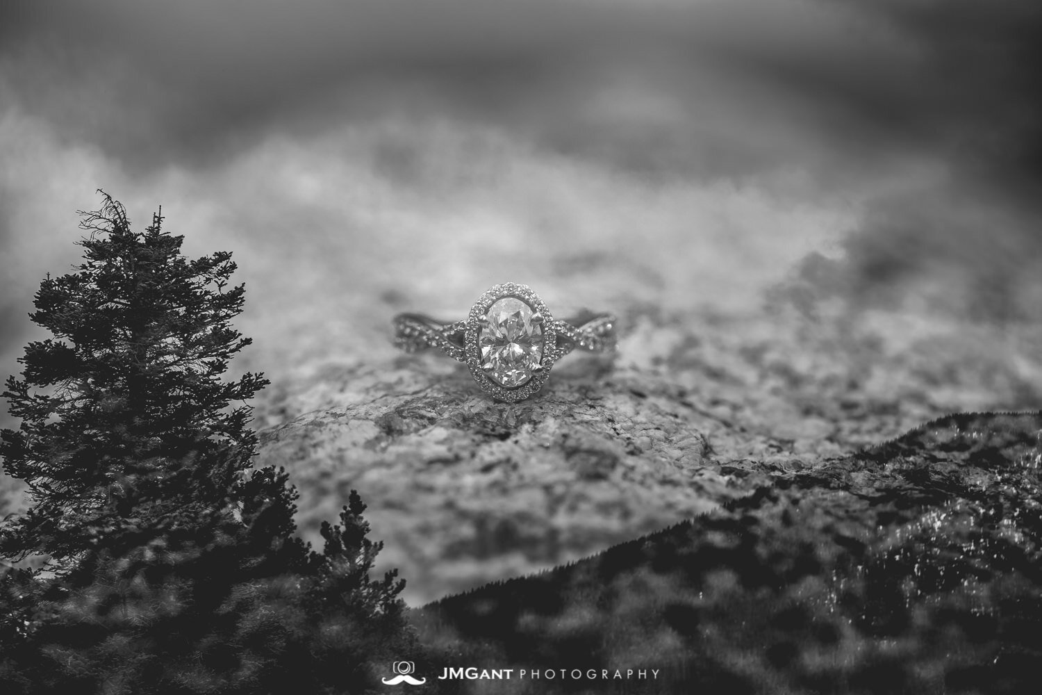  Double exposure wedding ring photo by JMGant Photography. 