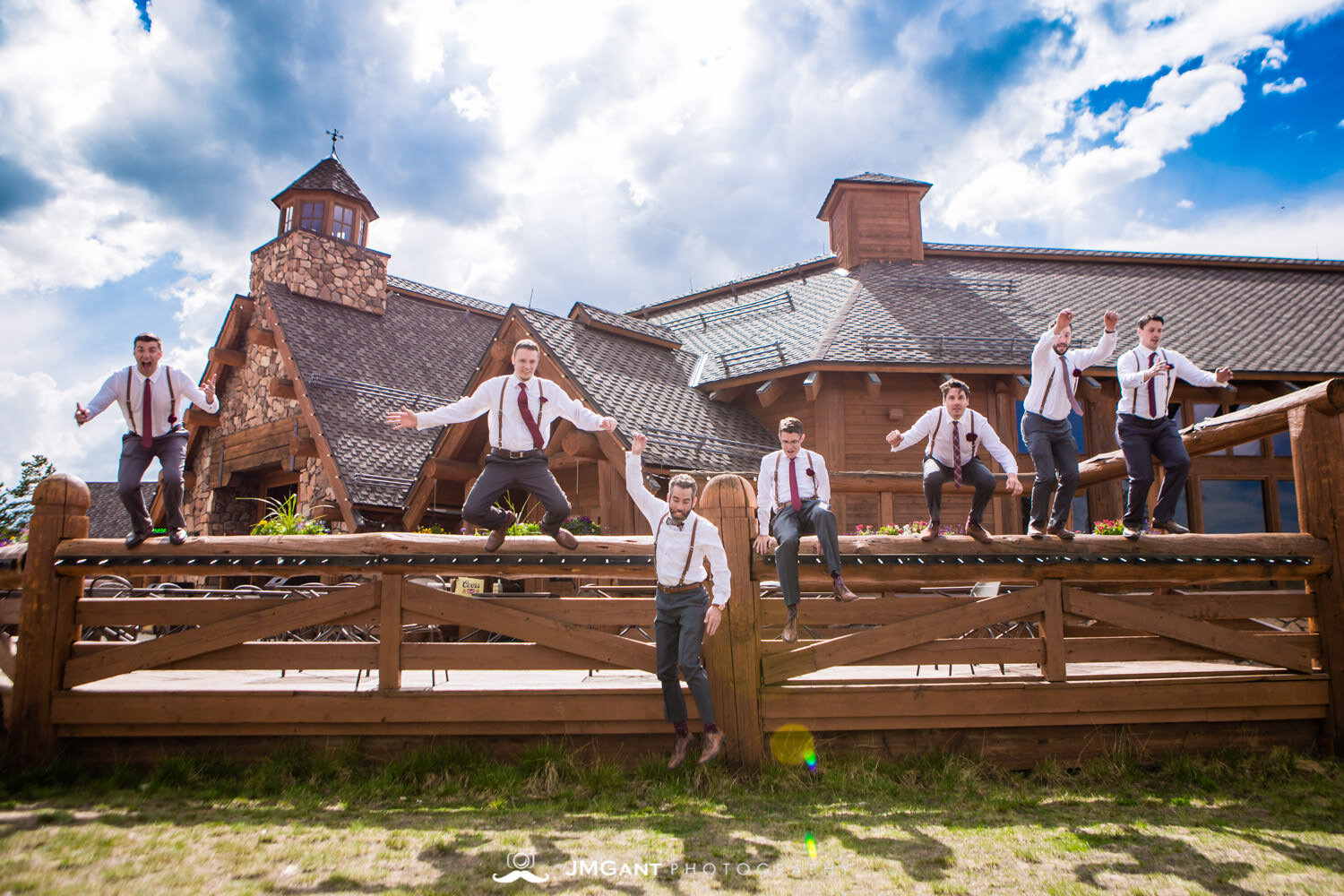  Wedding party photos for a Winter Park, mountain wedding at the Lodge at Sunspot, photographed by JMGant Photography 