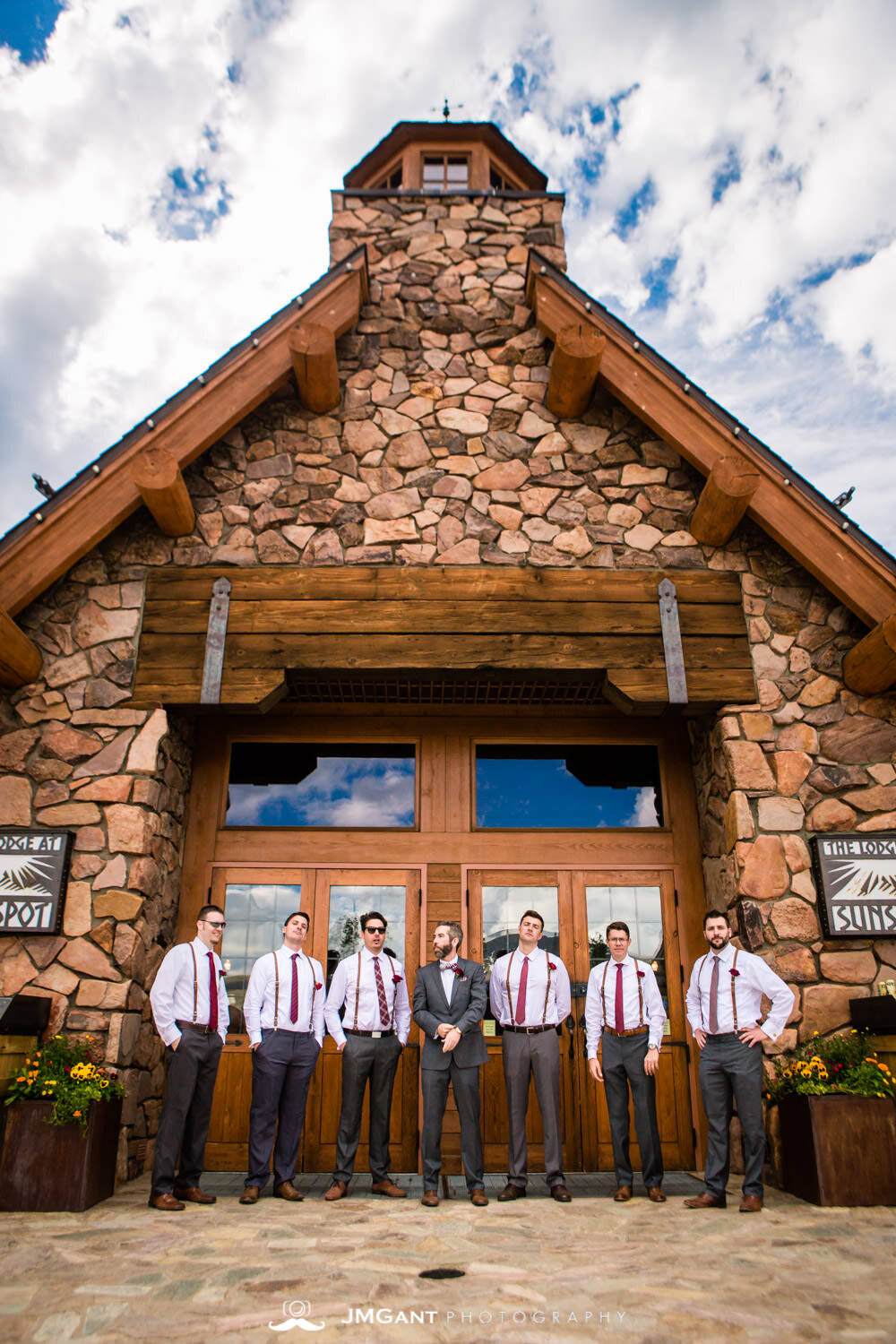  Wedding party photos for a Winter Park, mountain wedding at the Lodge at Sunspot, photographed by JMGant Photography 