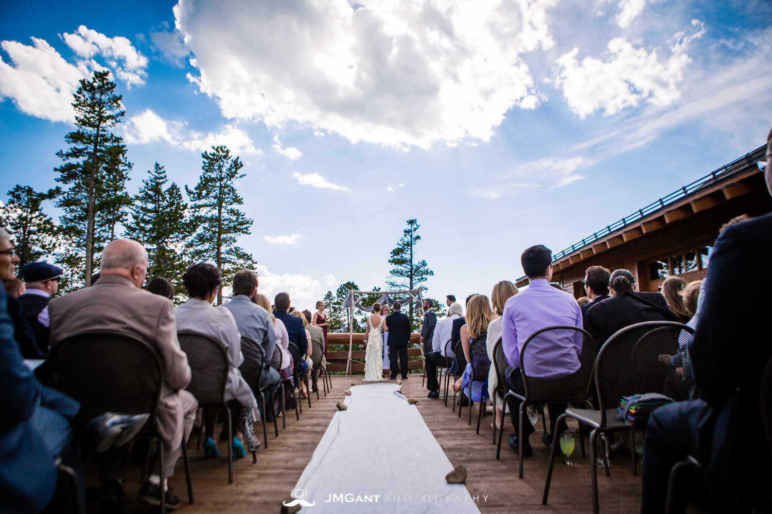  Fun Winter Park, mountain wedding at the Lodge at Sunspot, photographed by JMGant Photography 