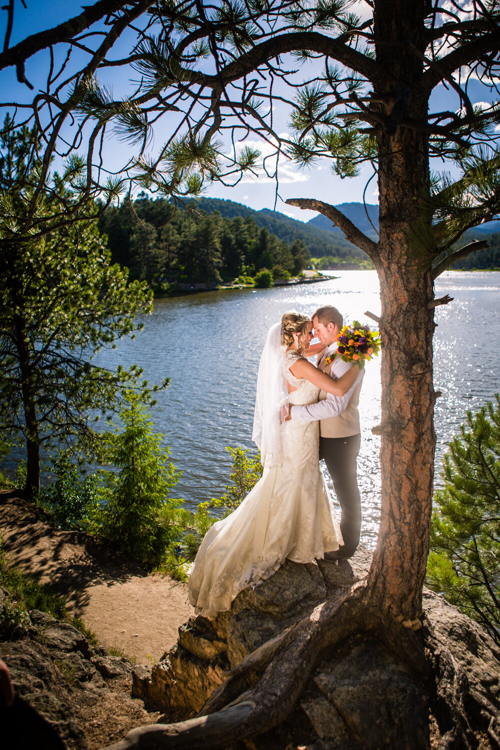  Evergreen Lake.&nbsp;Wedding at The barn at Evergreen Memorial. Photographed by JMGant Photography. 