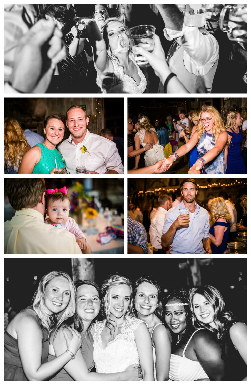  Reception.&nbsp;Wedding at The barn at Evergreen Memorial. Photographed by JMGant Photography. 