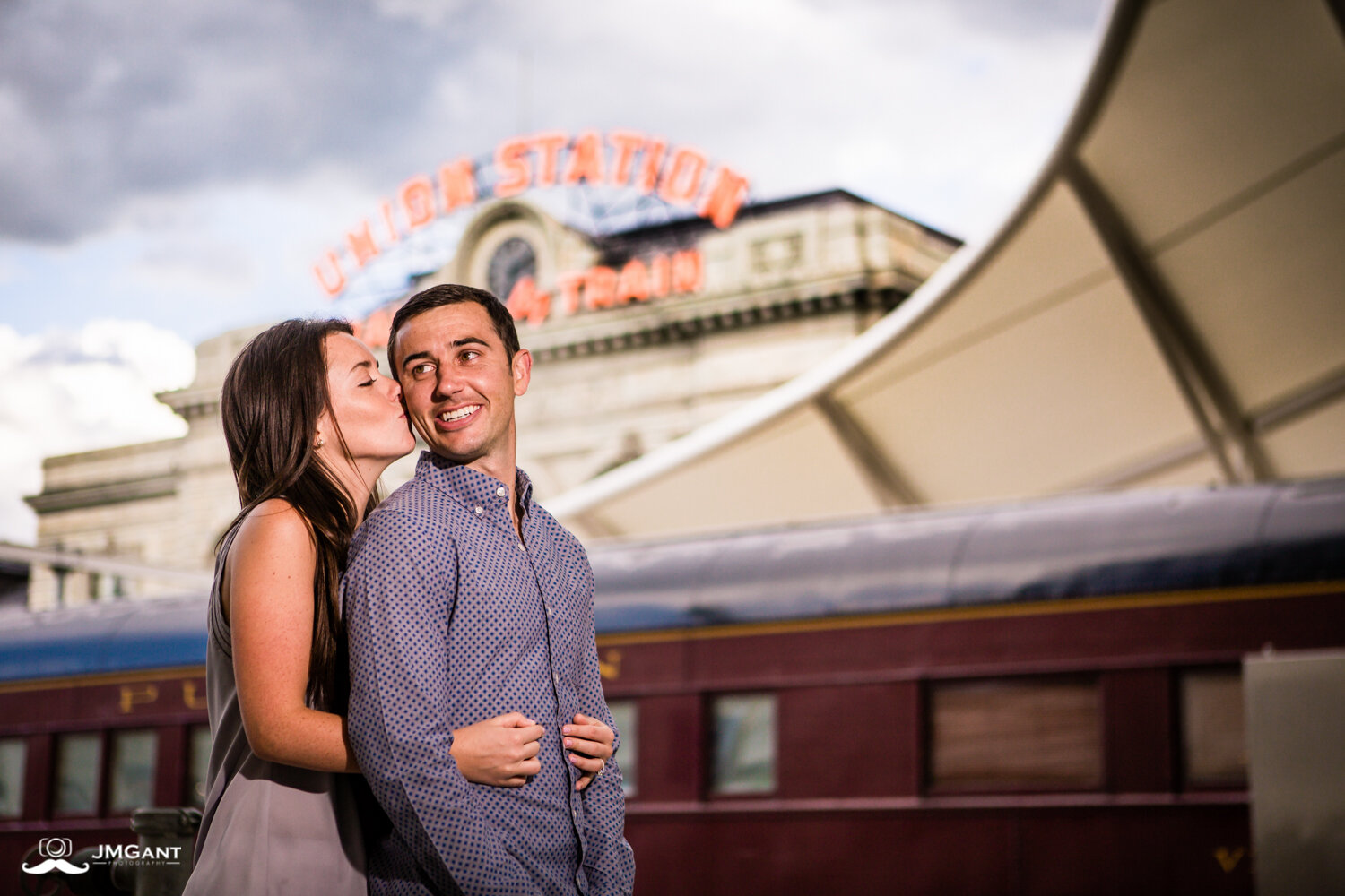  Denver Union Station Engagement Photos by Jared M. Gant. 