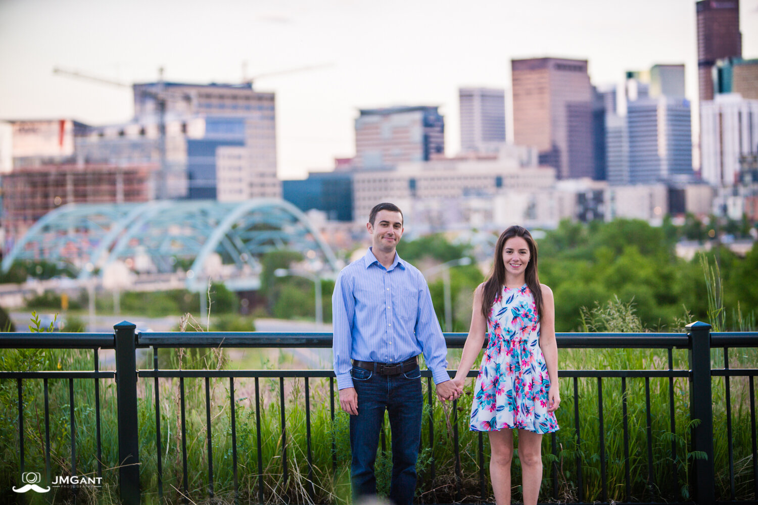  Denver Cityscape Engagement Session photographed by Jared M. Gant. 