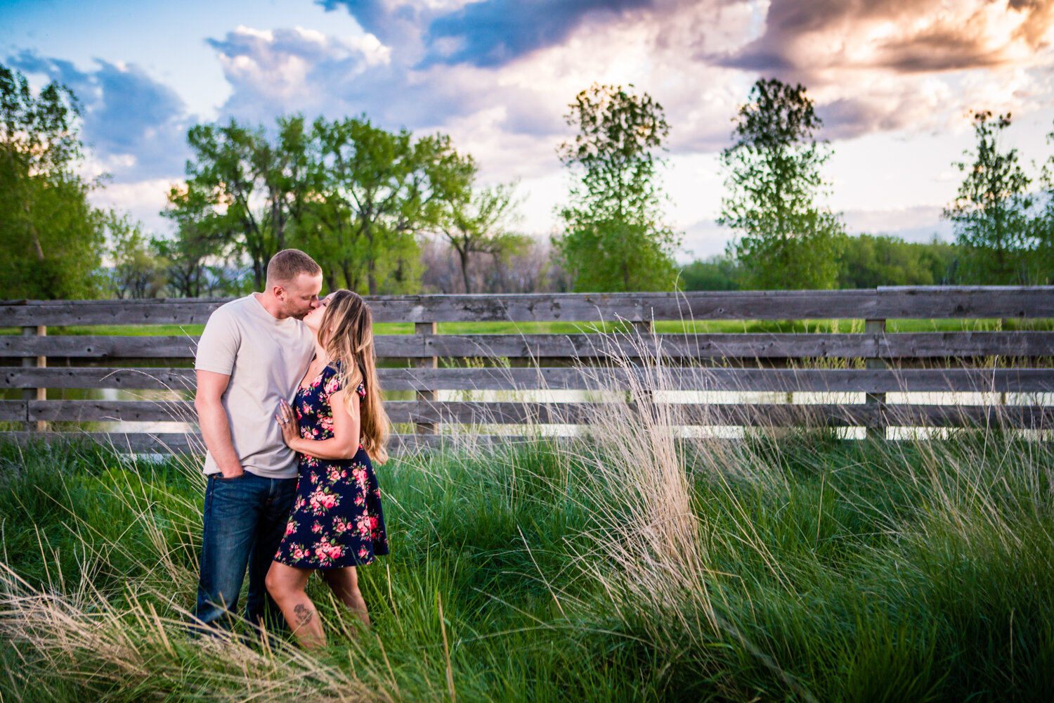  Engagement with a rustic fence at Sandstone Ranch. Take by Jared M. Gant 