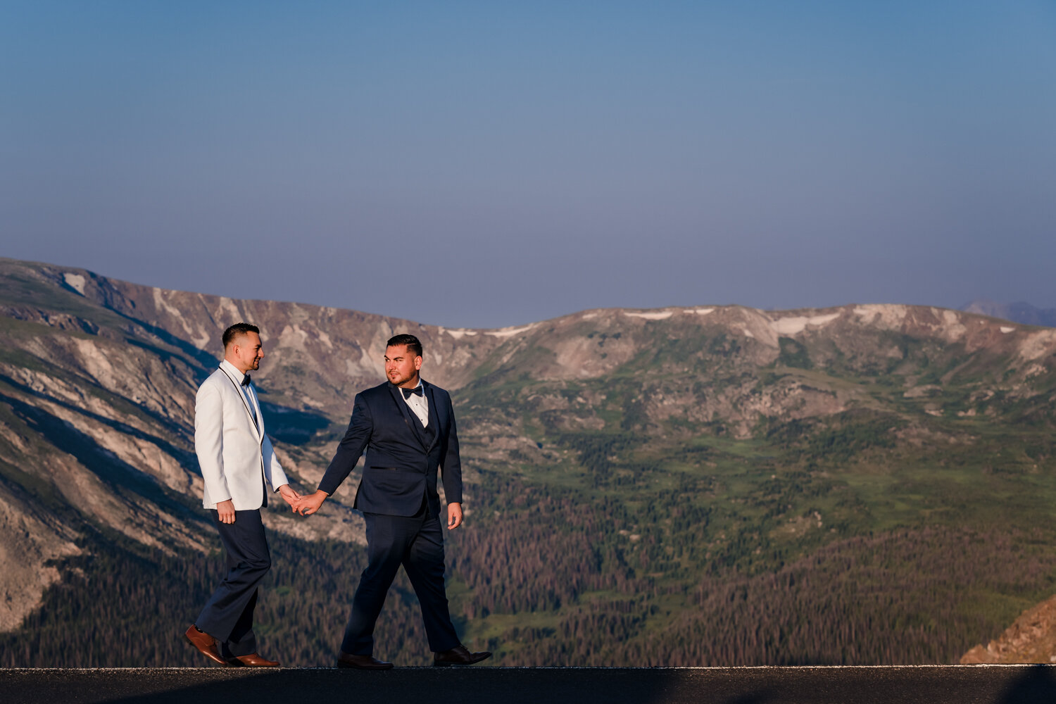  Same sex wedding in Rocky Mountain National Park photographed by Estes Park photographer, JMGant Photography. 