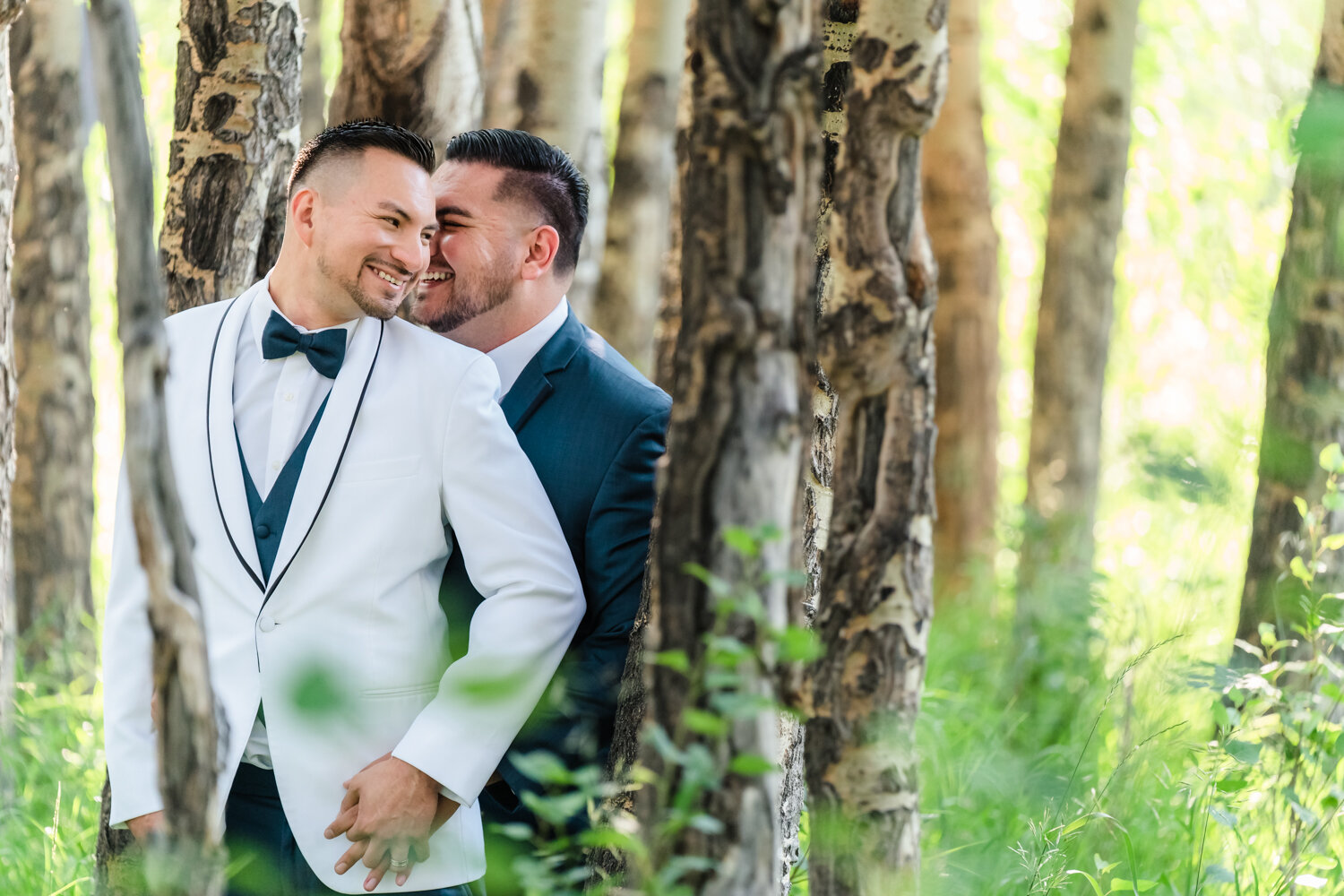  Same sex wedding in Rocky Mountain National Park photographed by Estes Park photographer, JMGant Photography. 