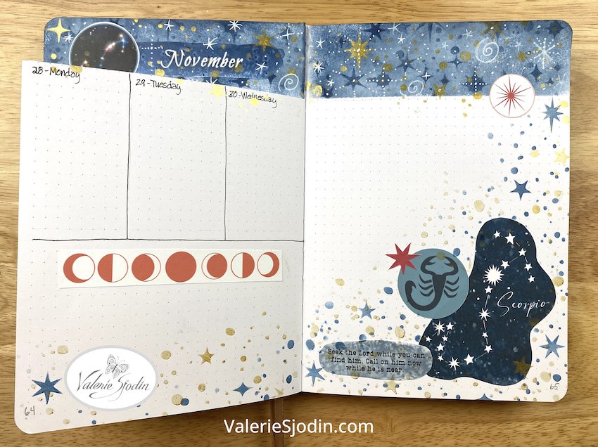 Scorpio Constellation - November planner journal — Valerie Sjodin