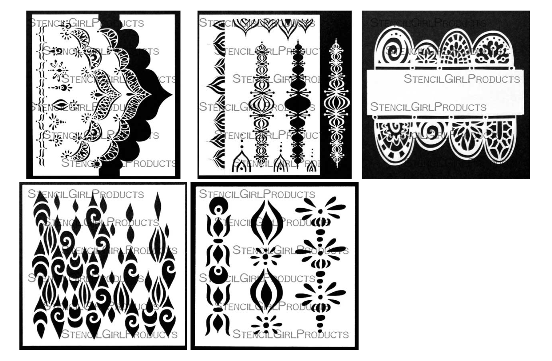 Buy WOWOSS 20PCS Journal Stencils with Various Different Design