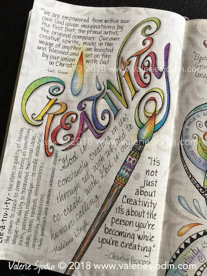 A-Z of Mystery Journal - C - Creativity