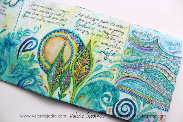 Using Coloring Pages in My Art Journal