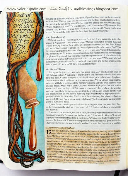 Extravagantly Poured Out - Bible Art Journaling