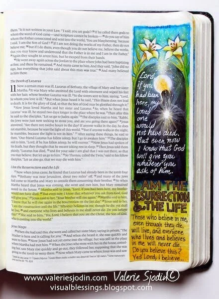 Resurrection Power - Bible Art Journaling John 11