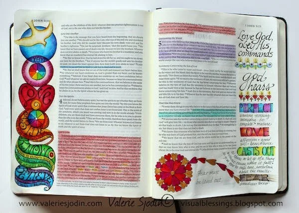 Love that Throws Fear Out ... Bible Art Journaling