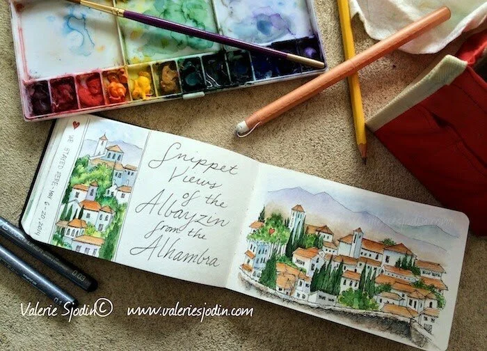 Vista Views and Doodles inspired by the Alhambra