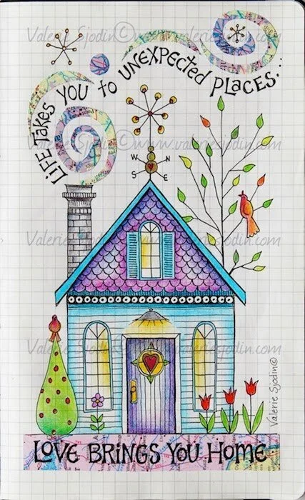 "Love Brings You Home" in my Moleskine Journal