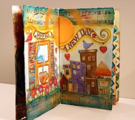 Cheers to a New Day! Mixed Media Journal Pages