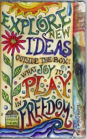Explore New Ideas Outside the Box ~ Painting the Journal Cover in 4 Steps