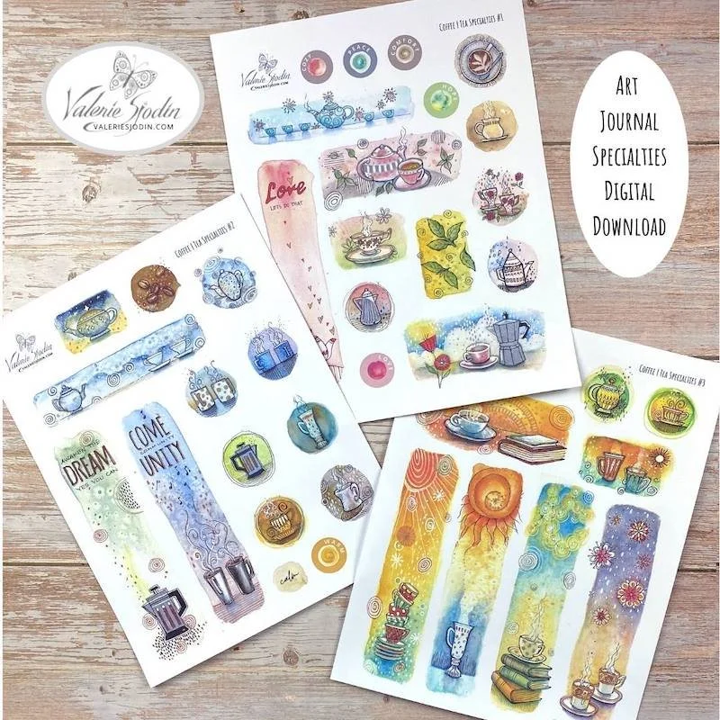 Coffee & Tea Art Journal Specialties Download Set